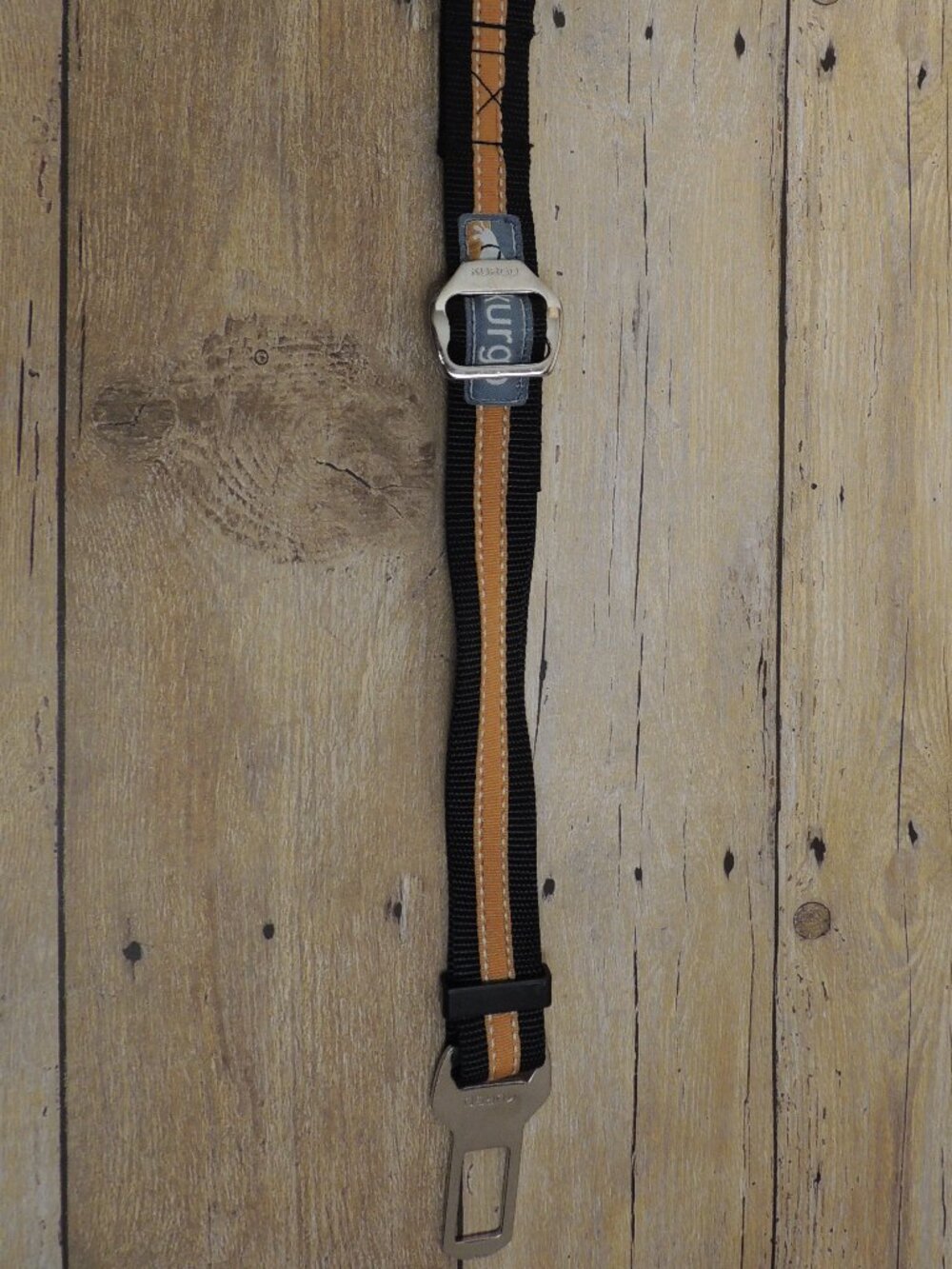 Kurgo Direct to Seatbelt Dog Tether Orange and Black